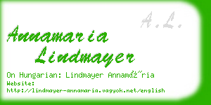 annamaria lindmayer business card